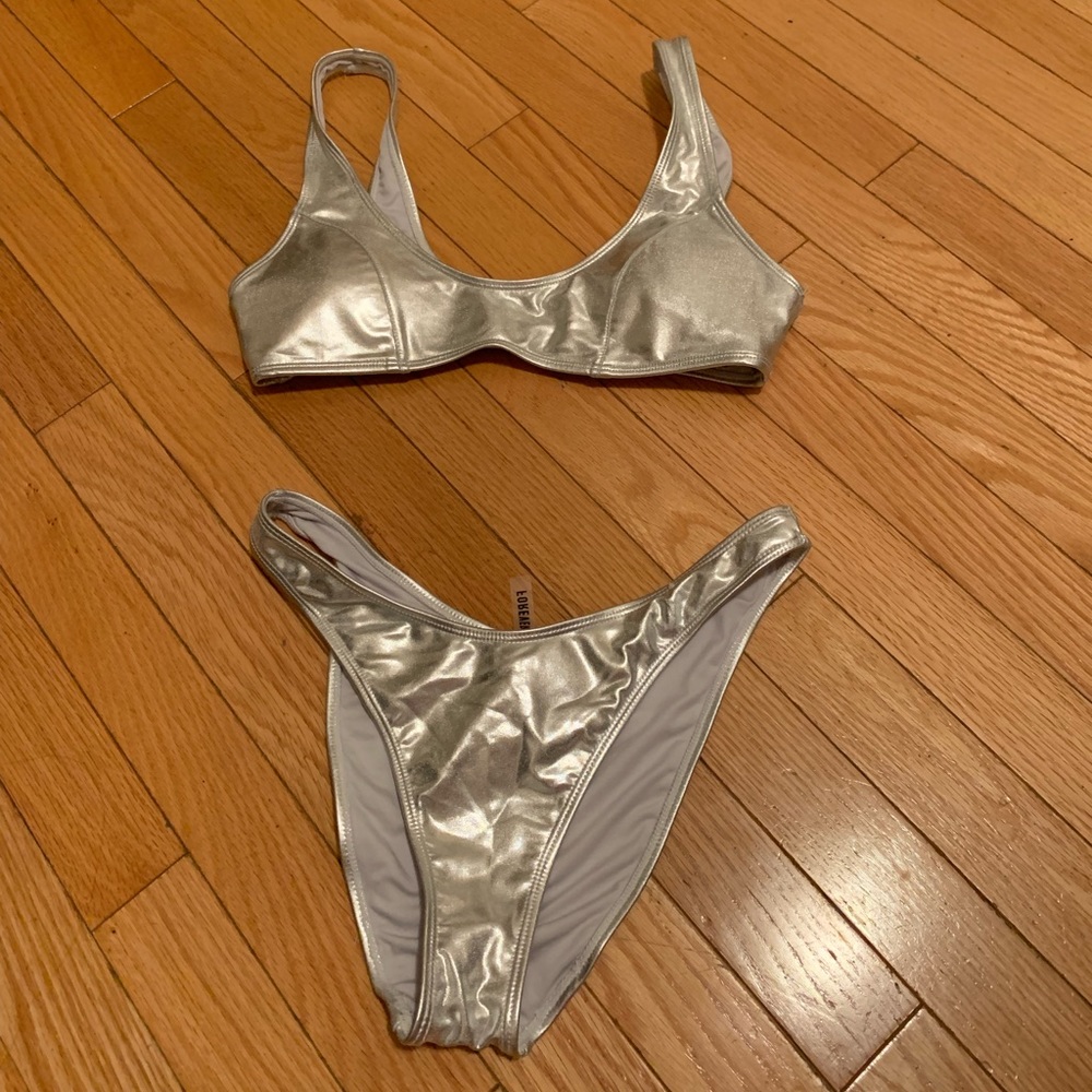 High Waist Silver Bikini